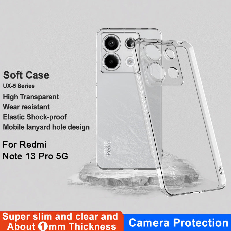 IMAK UX-5 Series for Xiaomi Redmi Note 13 Pro 5G / Poco X6 5G Case Scratch-resistant TPU Phone Protector