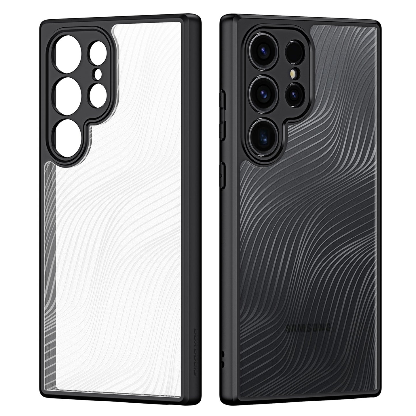 DUX DUCIS Aimo Series Phone Case for Samsung Galaxy S24 Ultra Case TPU+PC Phone Cover (REACH Certification) - Black