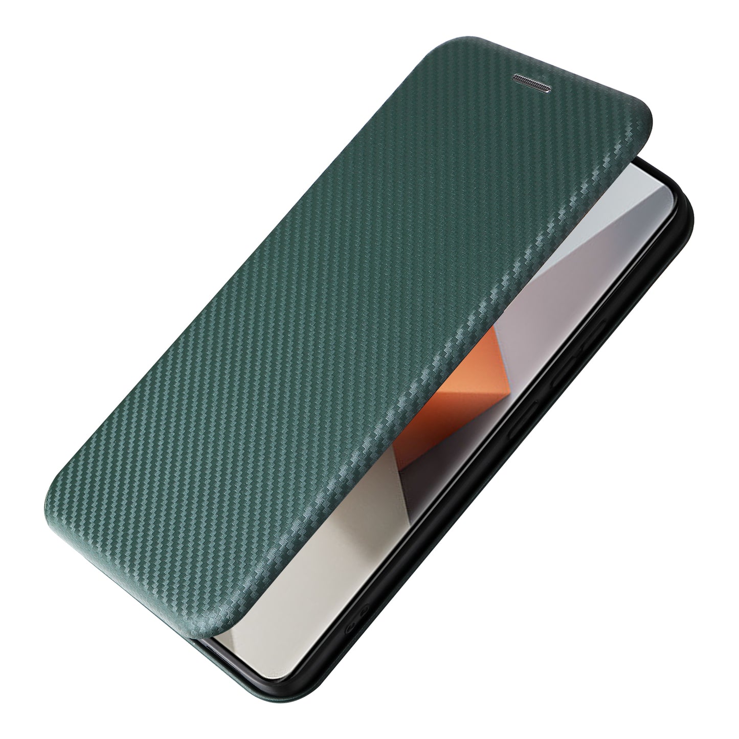 For Xiaomi Redmi Note 13 Pro+ 5G Case Stand Phone Leather Cover with Card Holder - Green