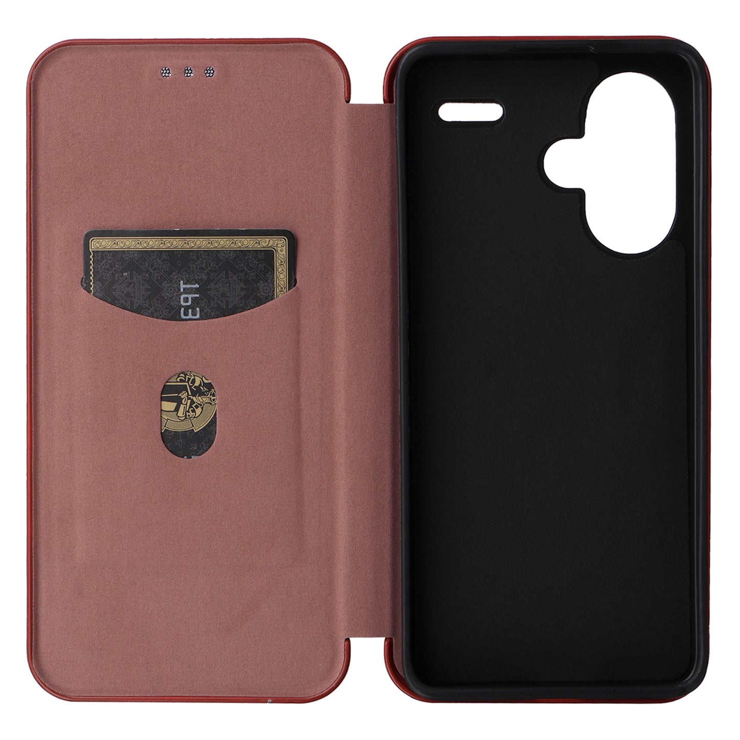 For Xiaomi Redmi Note 13 Pro+ 5G Case Stand Phone Leather Cover with Card Holder - Brown