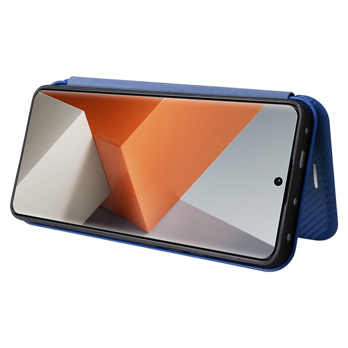 For Xiaomi Redmi Note 13 Pro+ 5G Case Stand Phone Leather Cover with Card Holder - Blue