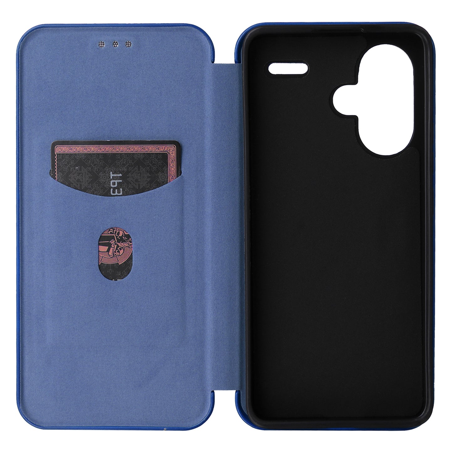 For Xiaomi Redmi Note 13 Pro+ 5G Case Stand Phone Leather Cover with Card Holder - Blue