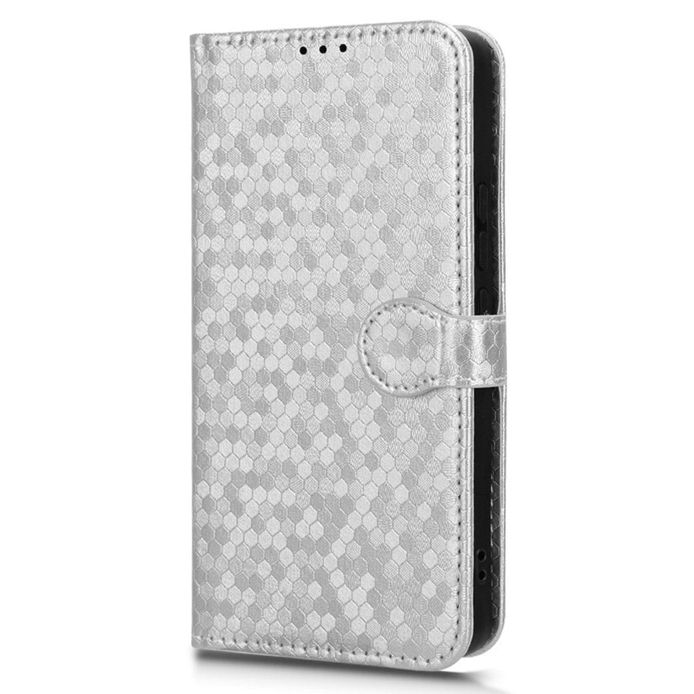 For Xiaomi Redmi Note 13 5G / 13 5G (China) Case Anti-scratch PU Leather Imprinted Wallet Cell Phone Protector - Silver