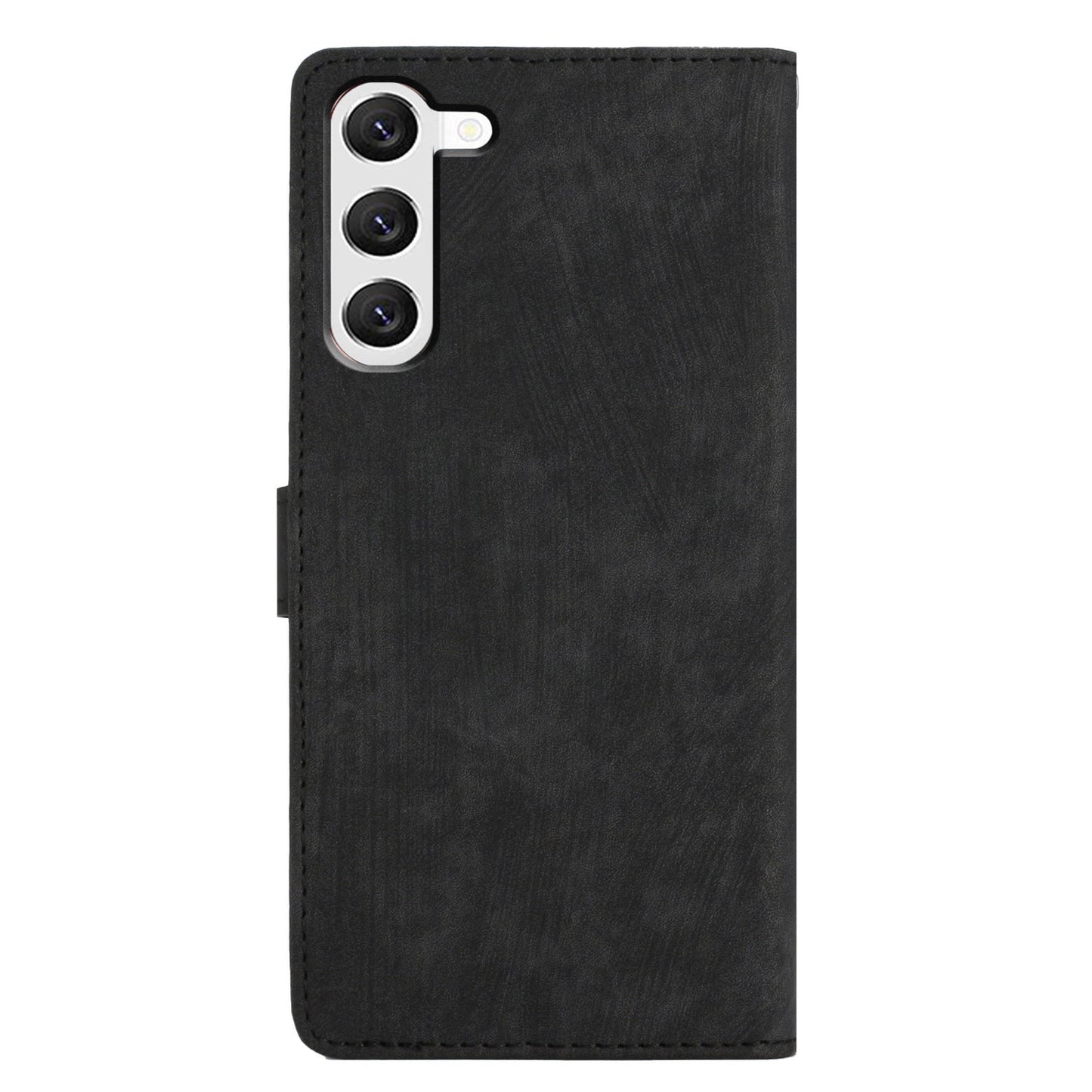 For Samsung Galaxy S24 Case Leather Wallet Stand Phone Cover - Black