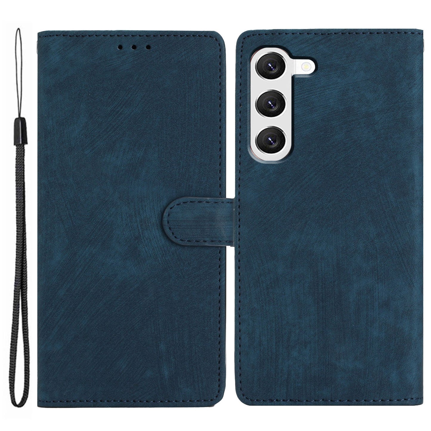 For Samsung Galaxy S24 Case Leather Wallet Stand Phone Cover - Blue