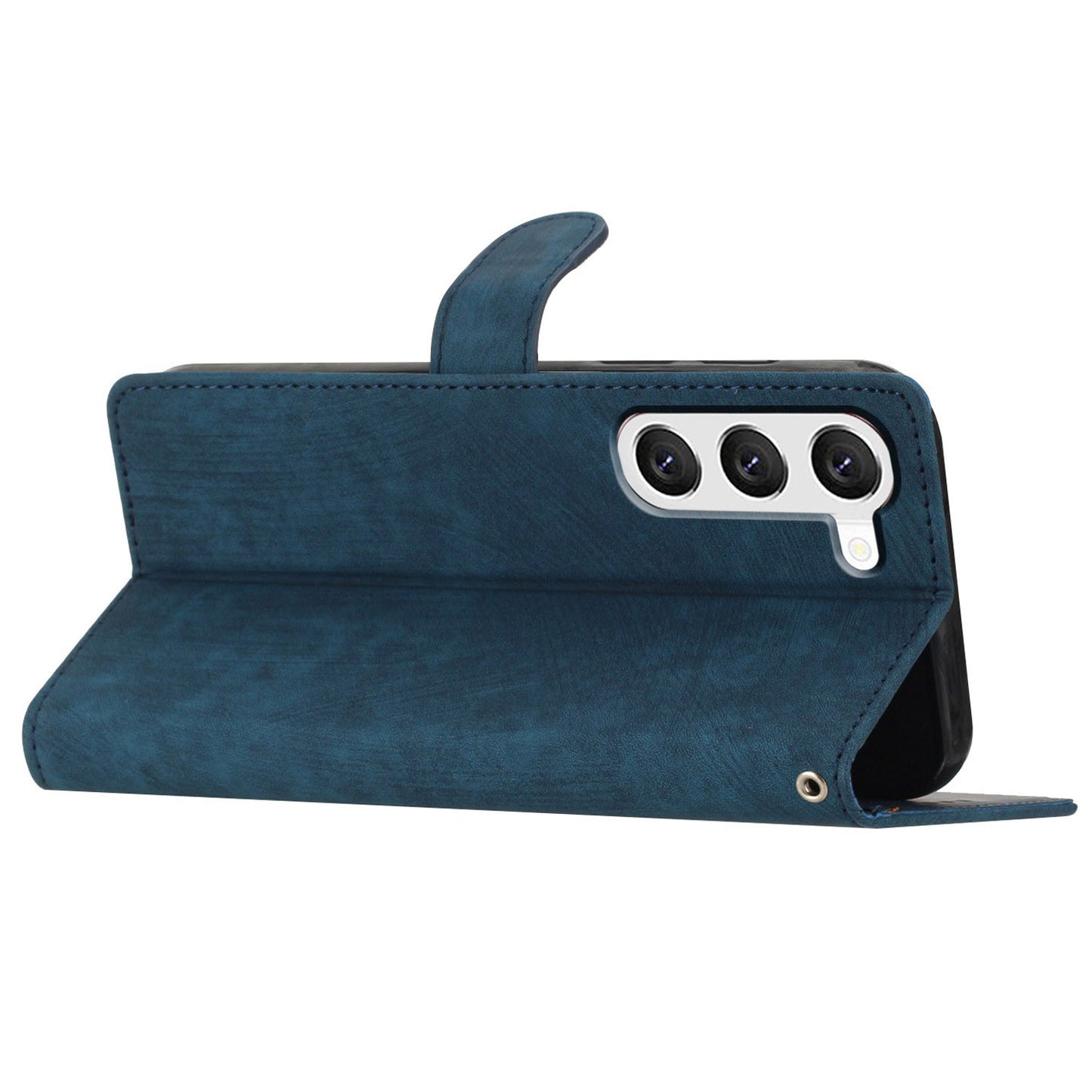 For Samsung Galaxy S24 Case Leather Wallet Stand Phone Cover - Blue