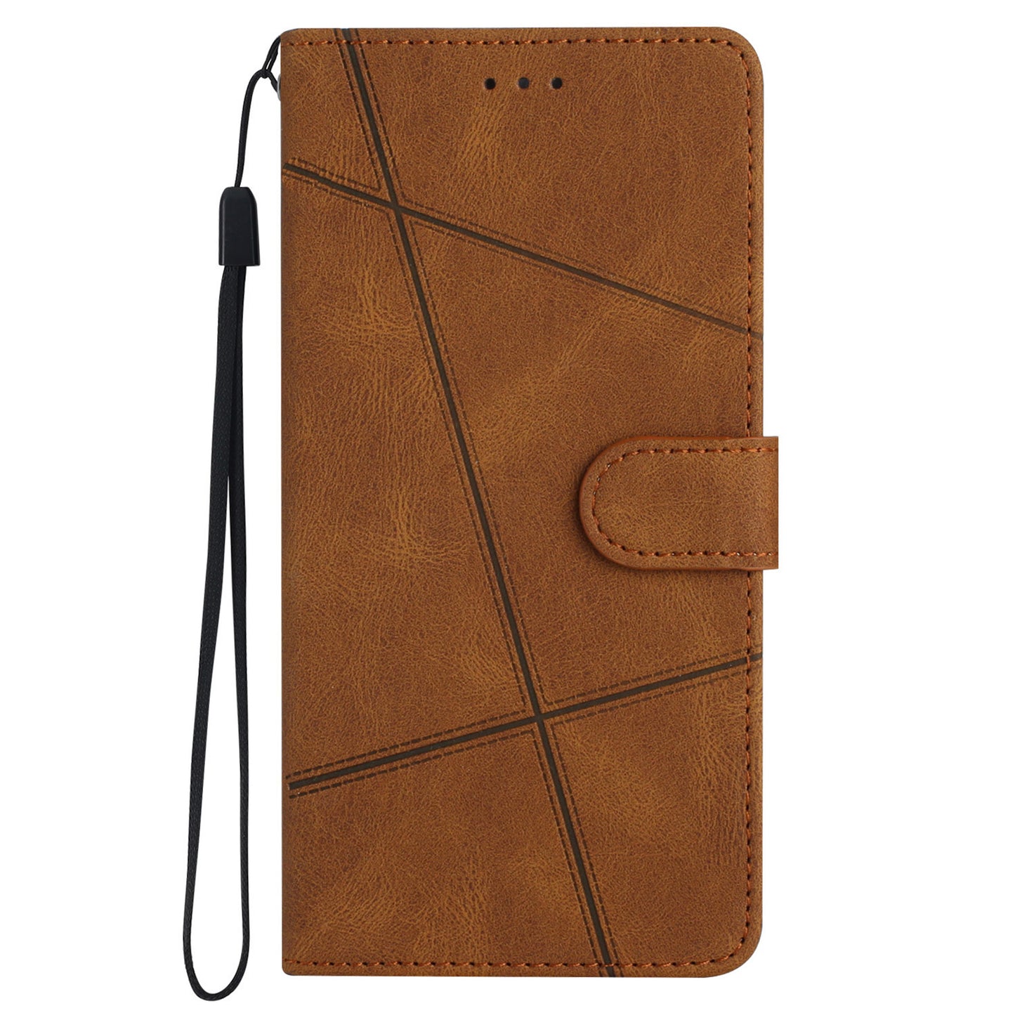 For Samsung Galaxy S24 Ultra Case Crazy Horse Texture Phone Wallet Cover - Brown