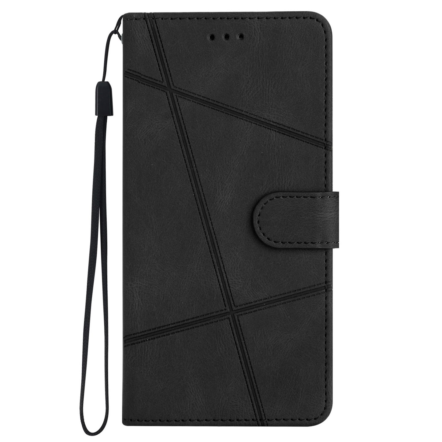 For Samsung Galaxy S24 Ultra Case Crazy Horse Texture Phone Wallet Cover - Black