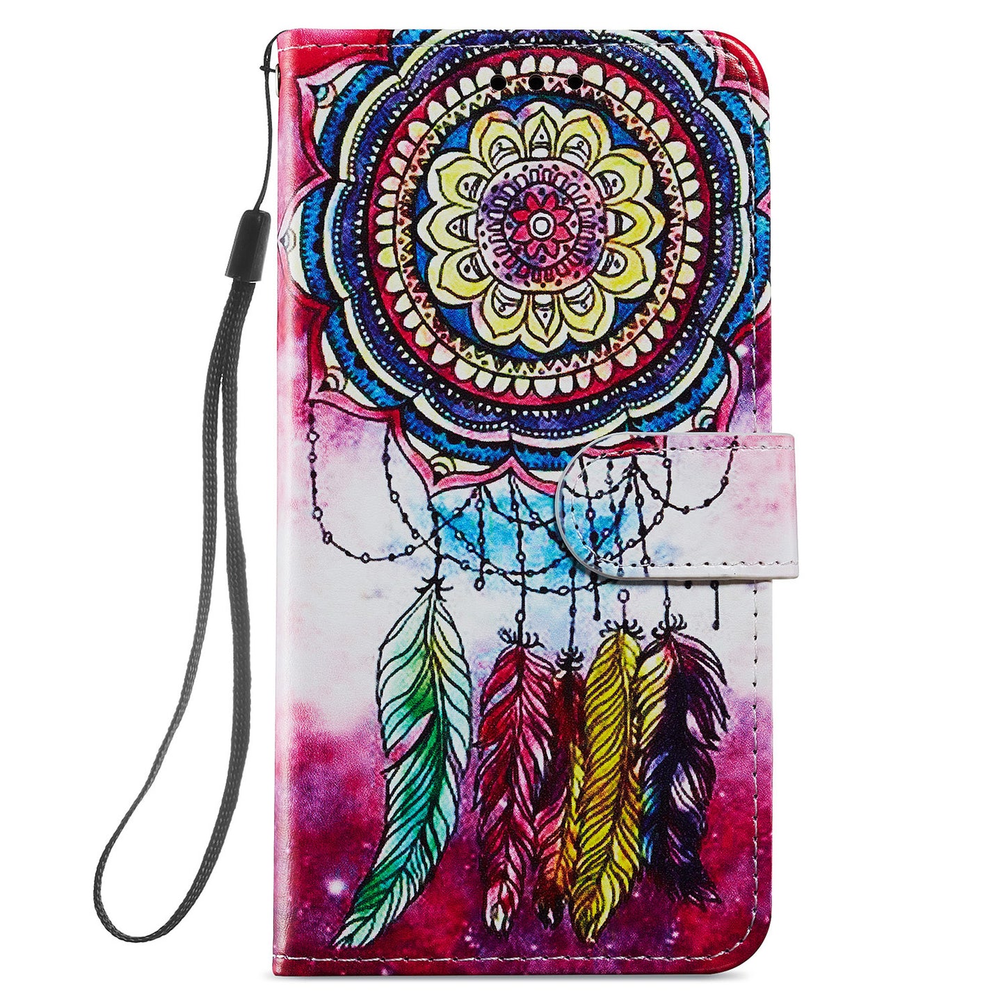 For Samsung Galaxy S24 Case Pattern Printing PU Leather Stand Phone Cover - Dream Catcher