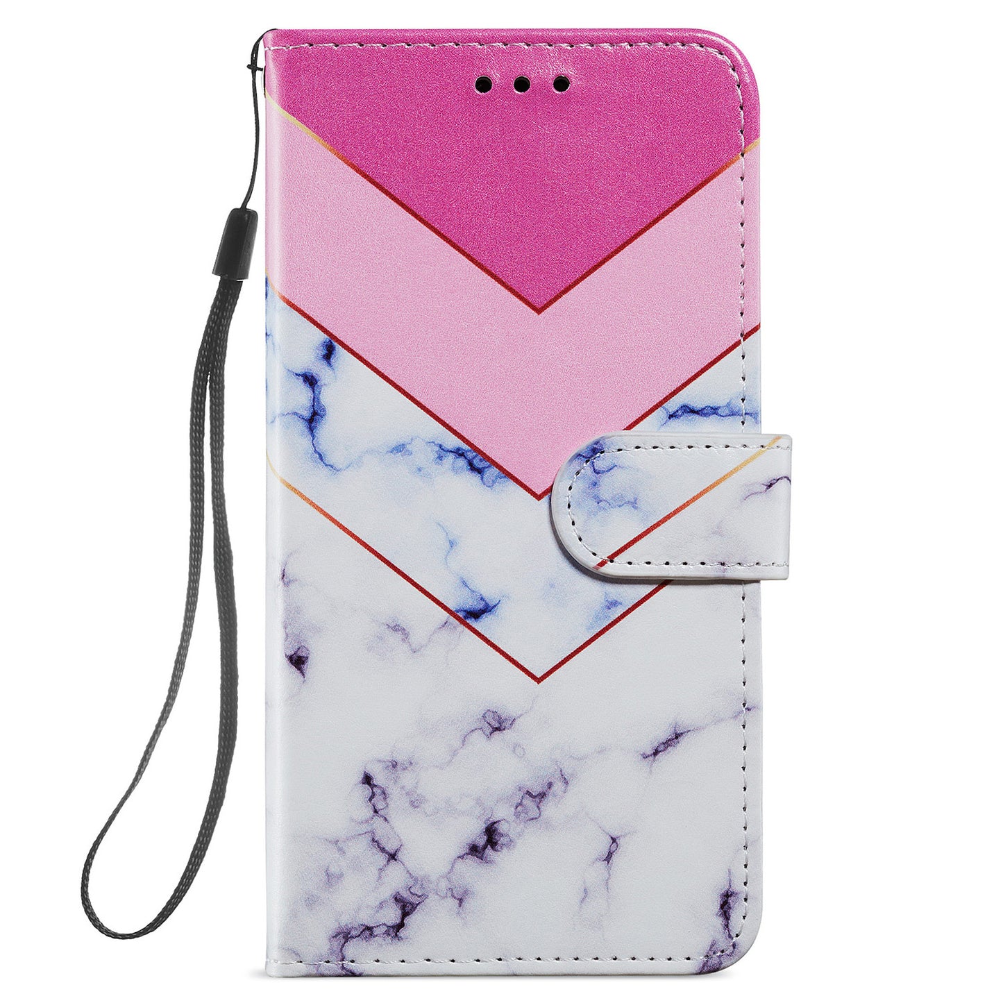 For Samsung Galaxy S24+ Case Pattern Printing PU Leather Wallet Phone Cover - Smoke Marble