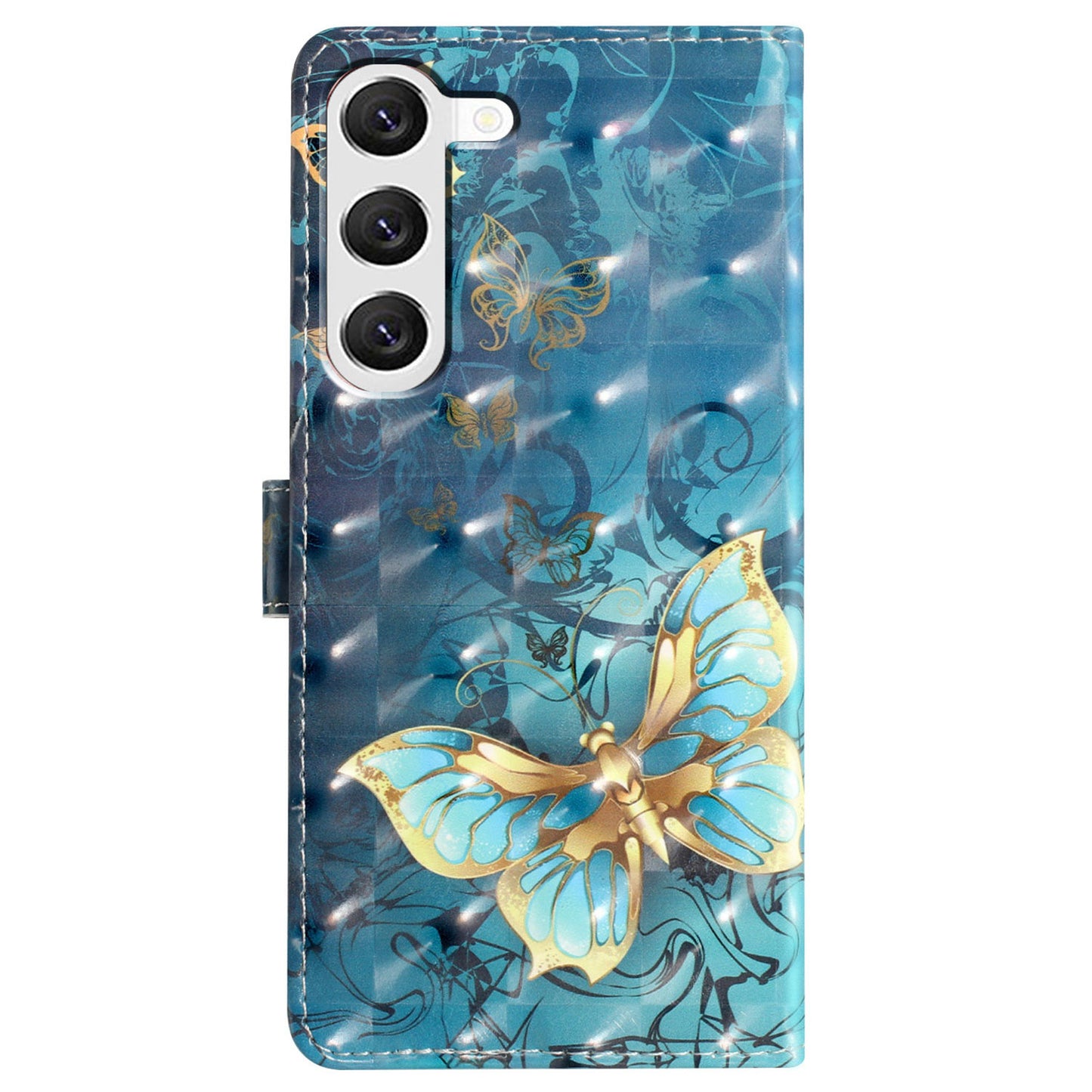 For Samsung Galaxy S24+ Case 3D Pattern PU Leather Flip Phone Cover - Butterfly