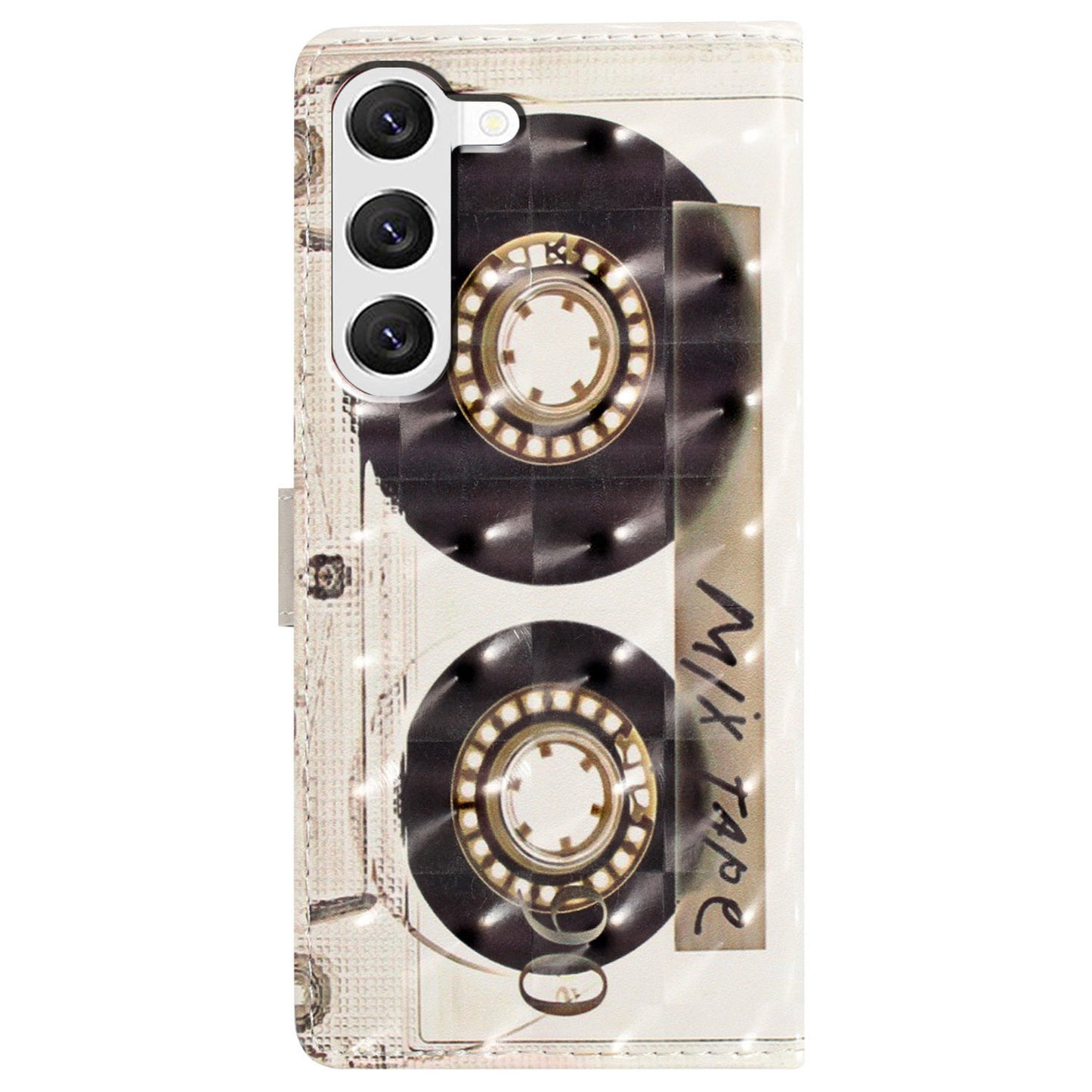 For Samsung Galaxy S24+ Case 3D Pattern PU Leather Flip Phone Cover - Tape