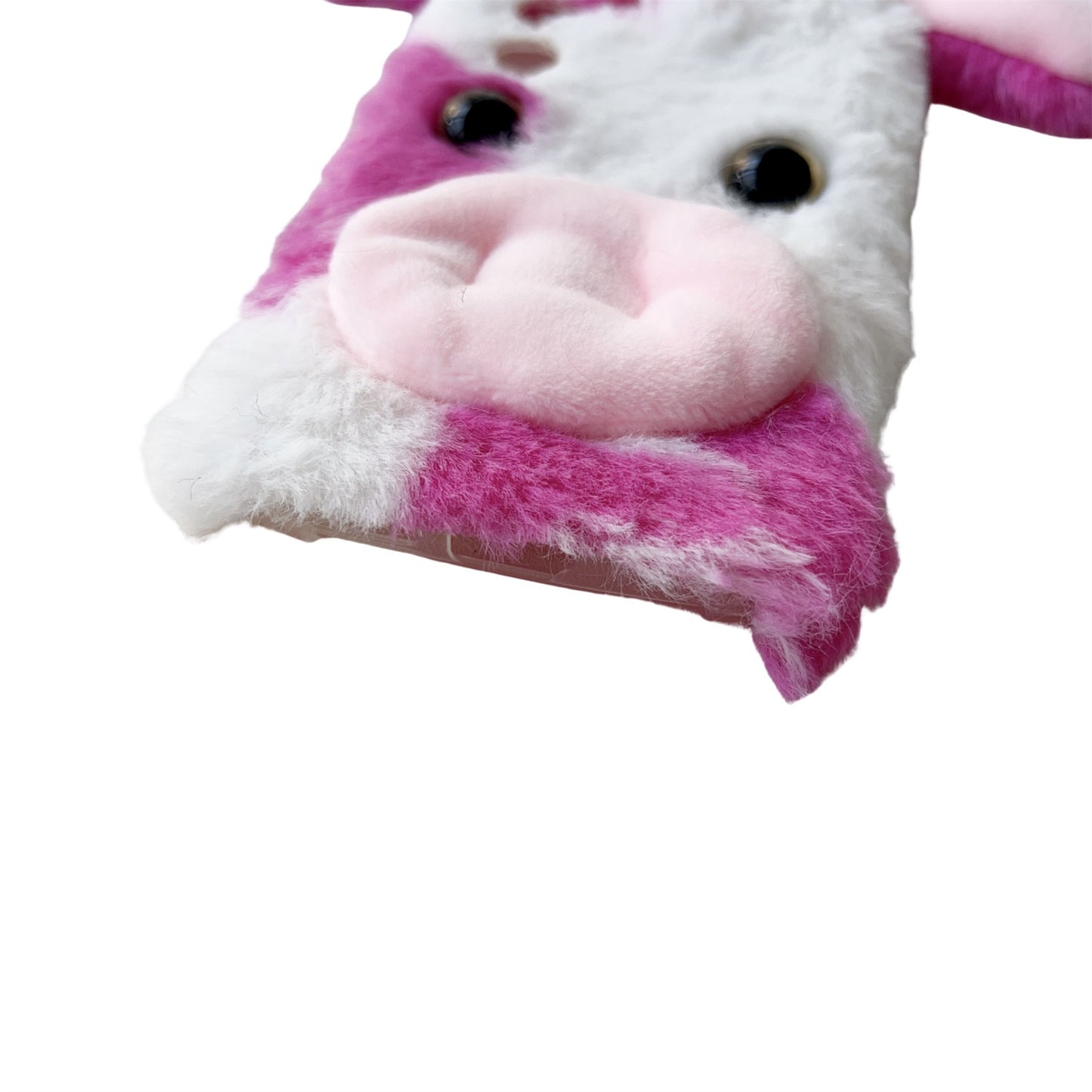 For Samsung Galaxy S24+ Shockproof Case Cute Cows Ear Furry Soft TPU Phone Cover - Blue
