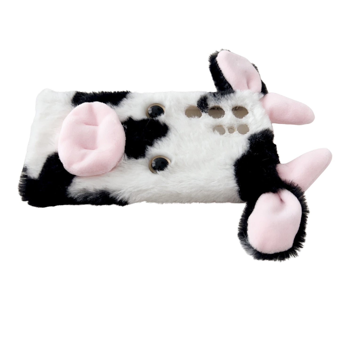 For Samsung Galaxy S24 Ultra Slim Case Fluffy Cows Ear Soft TPU Phone Case - Blue