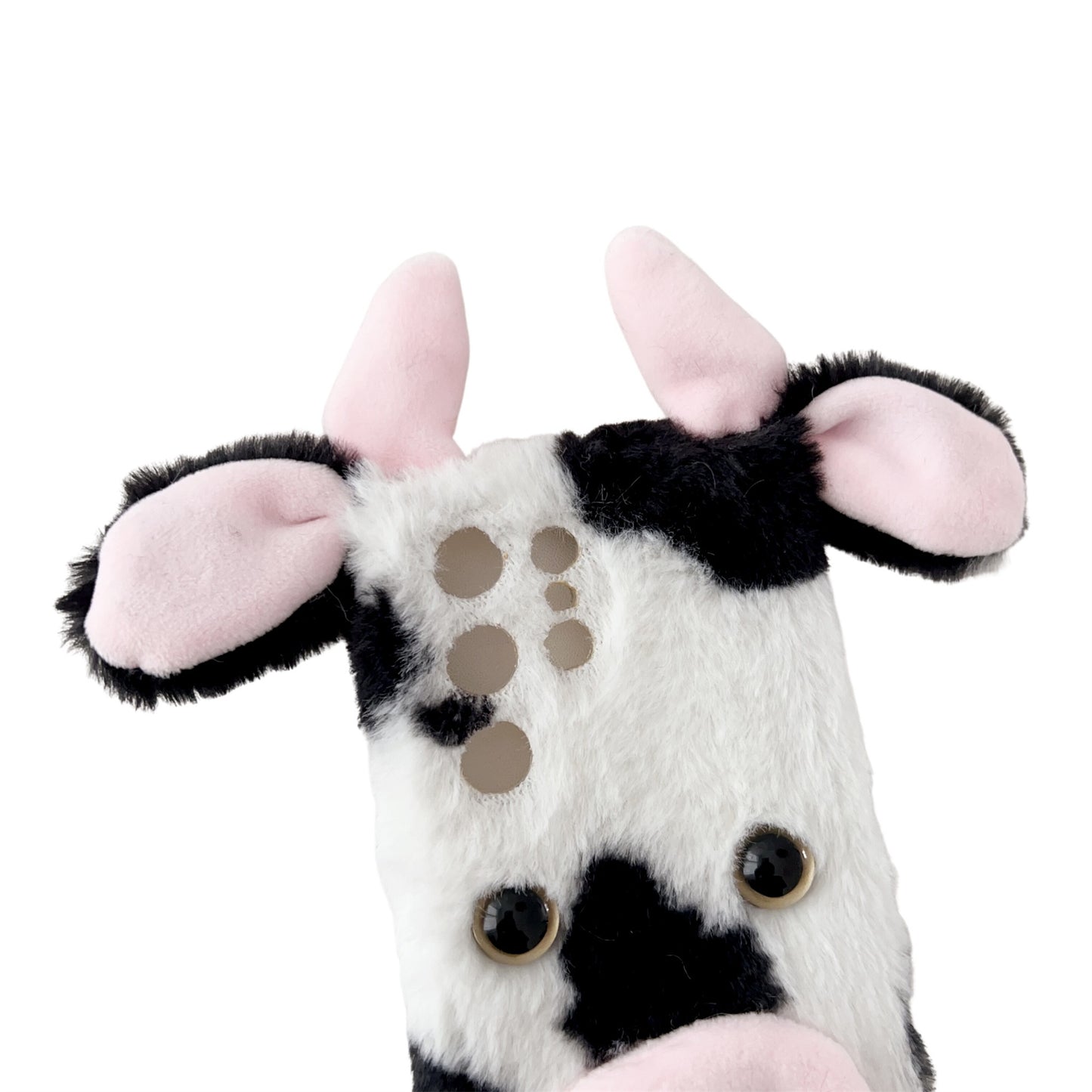 For Samsung Galaxy S24 Ultra Slim Case Fluffy Cows Ear Soft TPU Phone Case - Red
