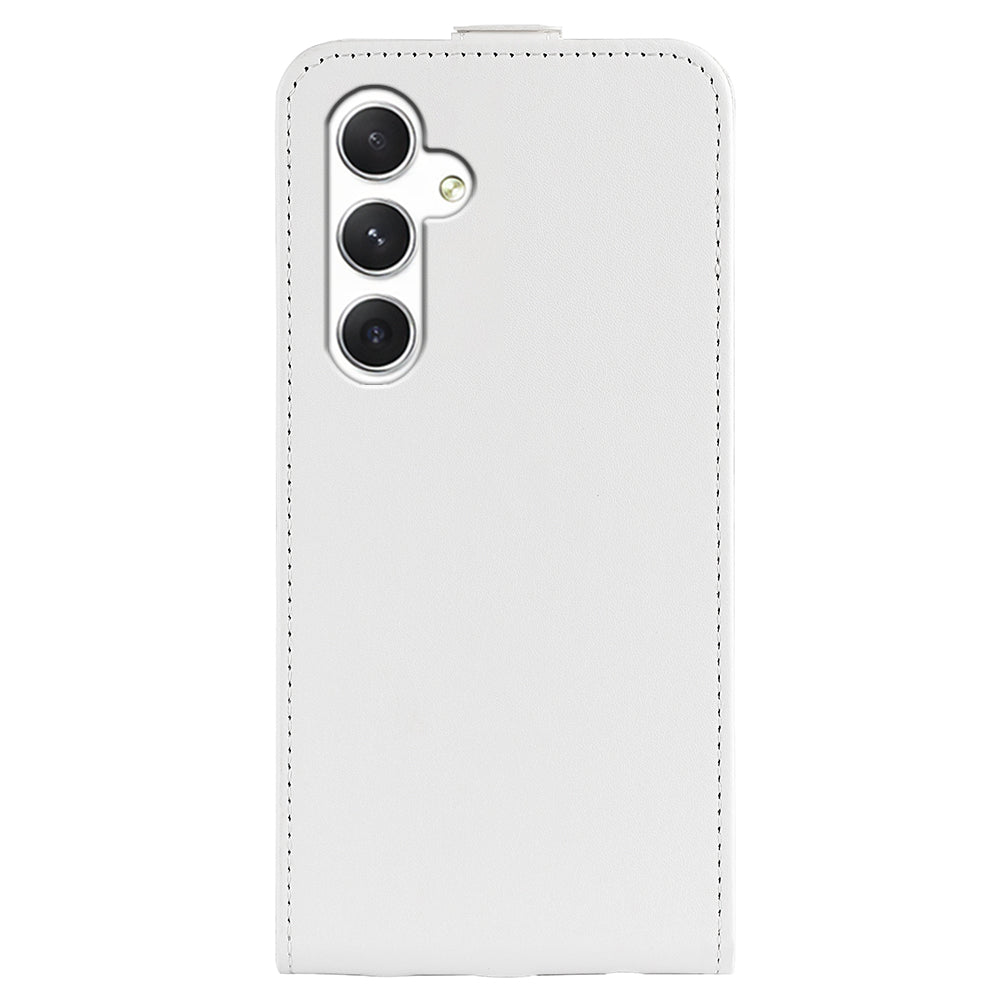 For Samsung Galaxy S24 Case Vertical Flip Leather Card Slot Phone Cover - White