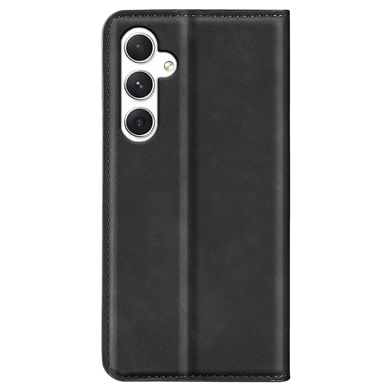 For Samsung Galaxy S24+ Case Skin-touch Leather Wallet Phone Cover - Black