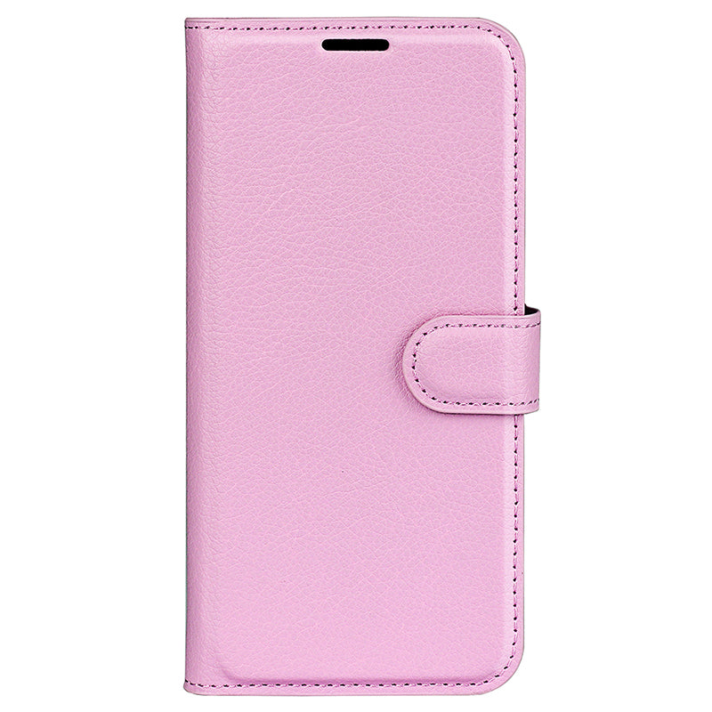 For Samsung Galaxy S24+ Case Wallet Stand Litchi Texture Phone Cover - Pink