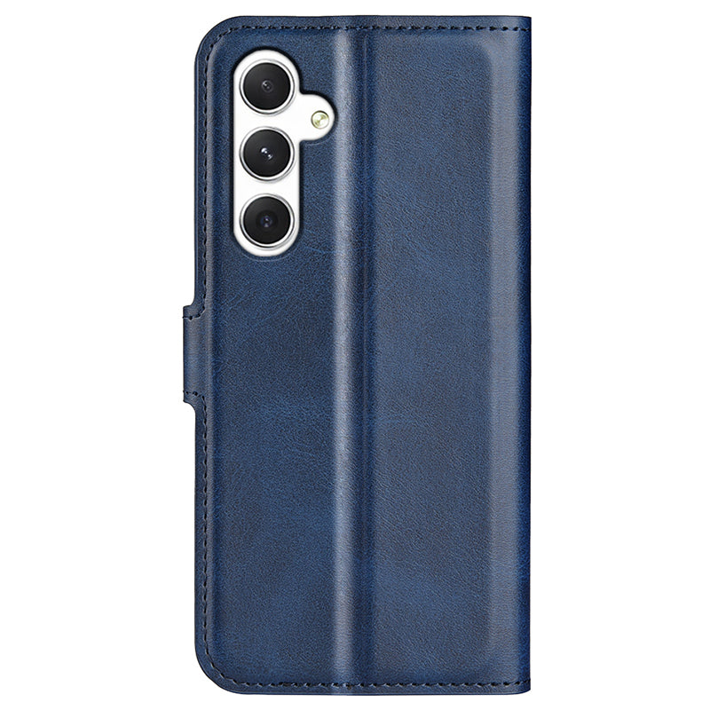 For Samsung Galaxy S24+ Case PU Leather Flip Stand Wallet Phone Cover - Blue