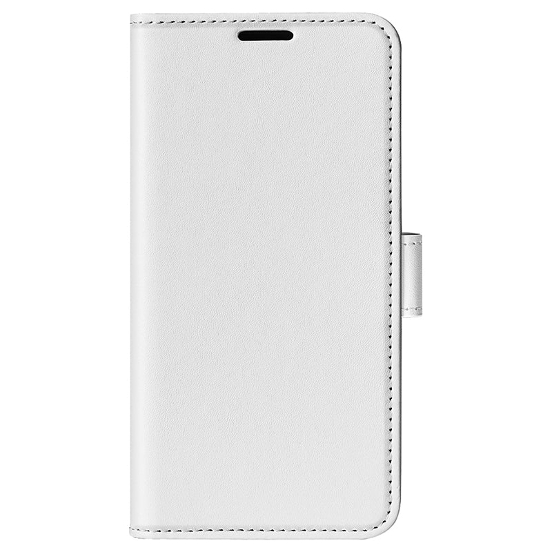 For Samsung Galaxy S24+ Case Crazy Horse Texture Magnetic Flip Phone Cover - White