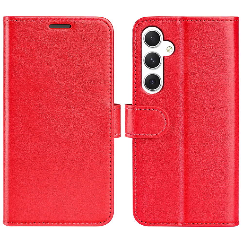 For Samsung Galaxy S24 Case Flip PU Leather Wallet Phone Cover - Red