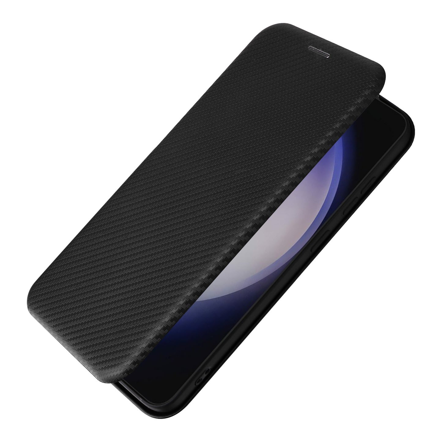 For Samsung Galaxy S24 Case Anti-scratch Phone Leather Cover with Card Holder - Black
