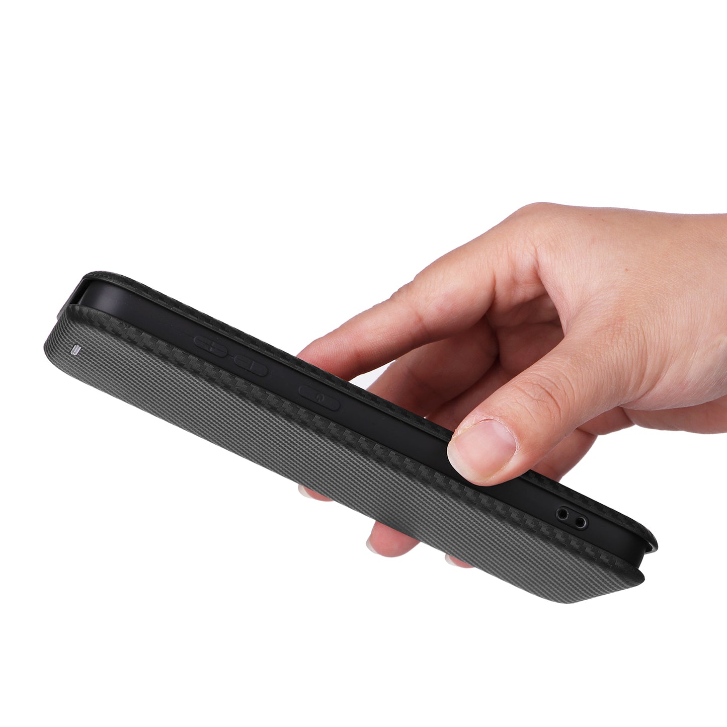 For Samsung Galaxy S24 Case Anti-scratch Phone Leather Cover with Card Holder - Black