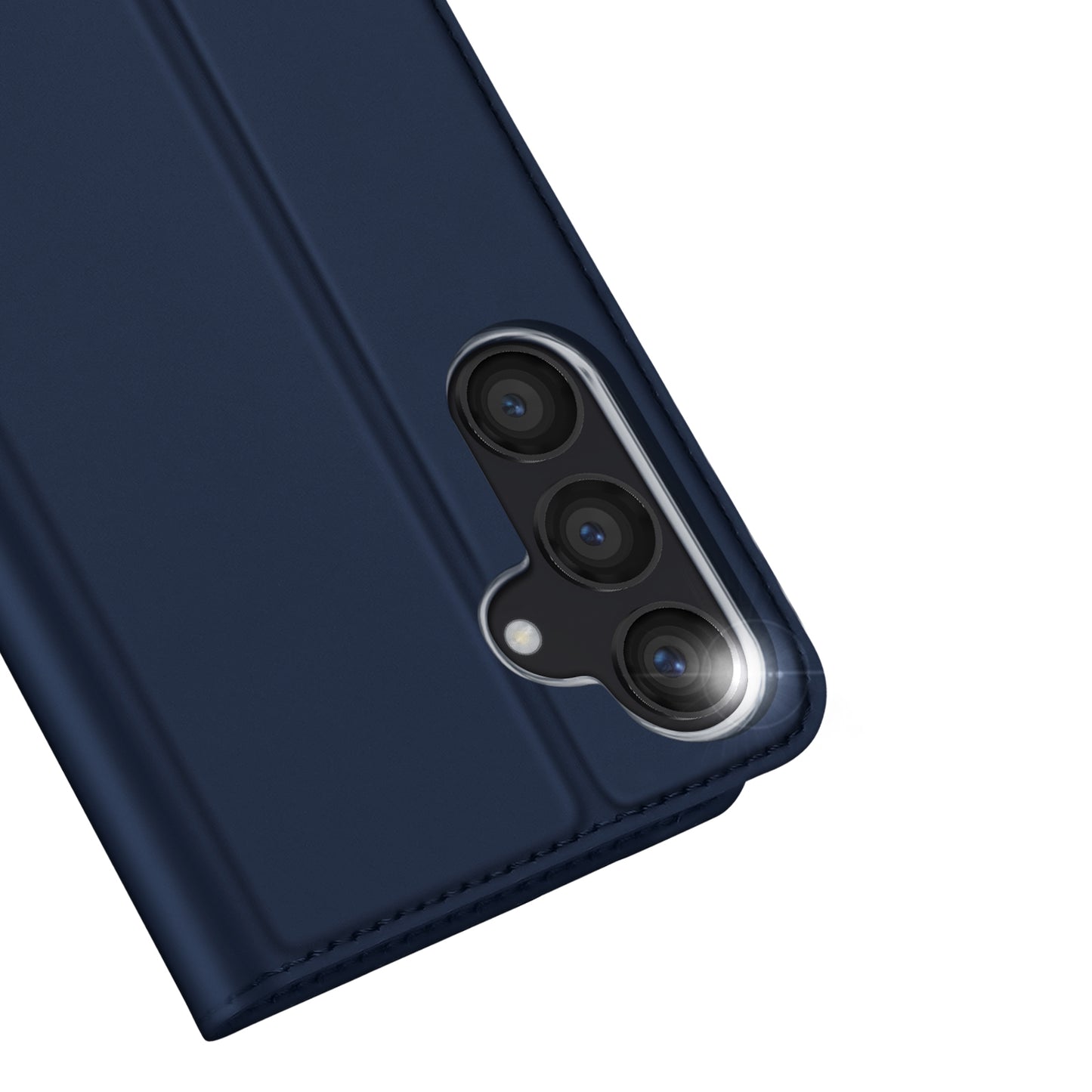 DUX DUCIS Skin Pro Series For Samsung Galaxy S24 Case Card Holders PU Leather Phone Cover - Blue