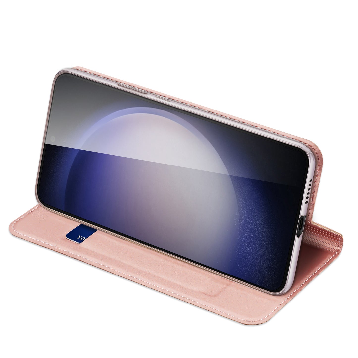 DUX DUCIS Skin Pro Series For Samsung Galaxy S24 Case Card Holders PU Leather Phone Cover - Pink