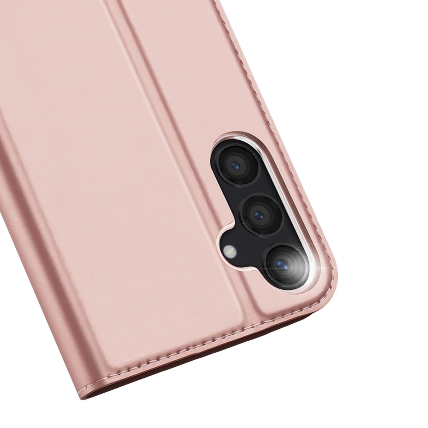 DUX DUCIS Skin Pro Series For Samsung Galaxy S24 Case Card Holders PU Leather Phone Cover - Pink