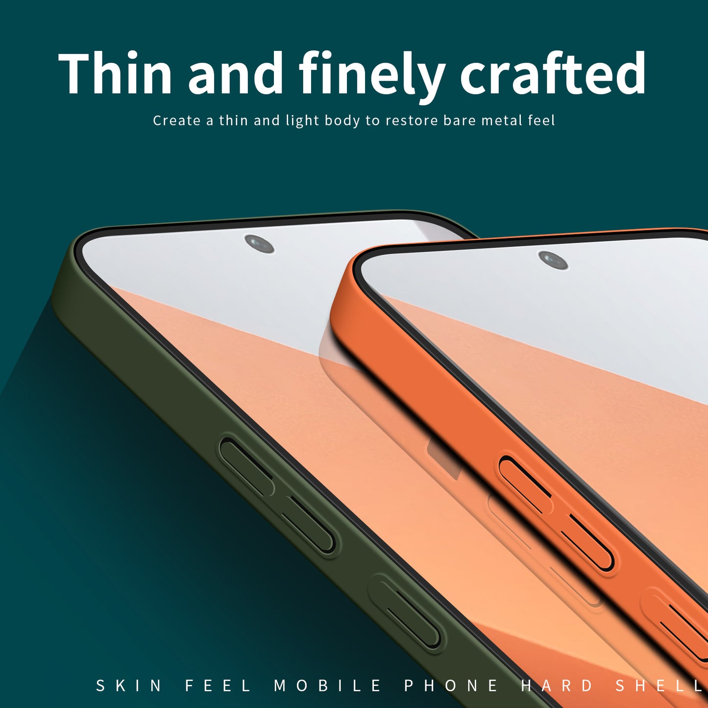 MOFI JK Qin Series For Xiaomi Redmi Note 13 Pro+ Case Matte TPU+Acrylic Phone Back Cover - Beige