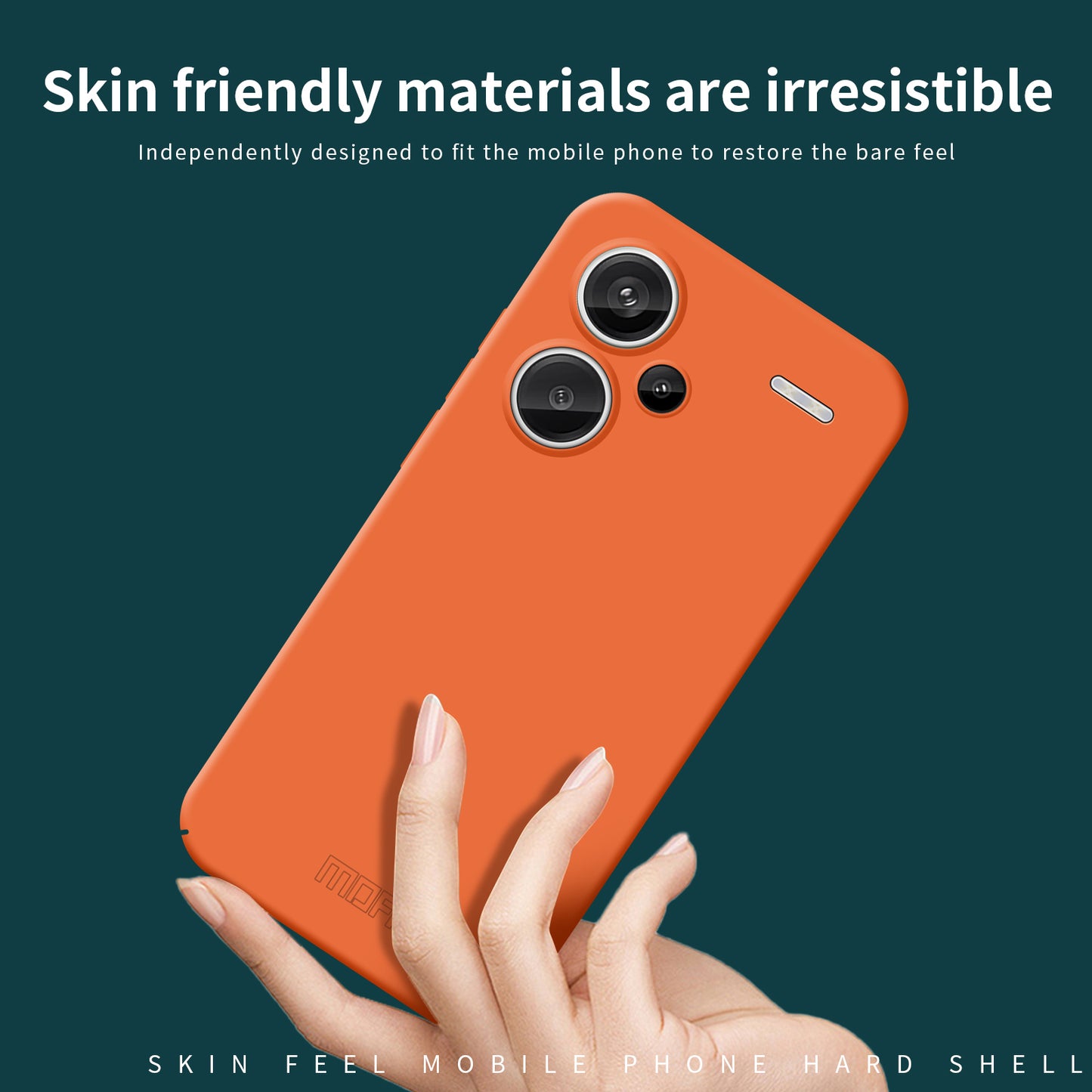 MOFI JK Qin Series For Xiaomi Redmi Note 13 Pro+ Case Matte TPU+Acrylic Phone Back Cover - Grey