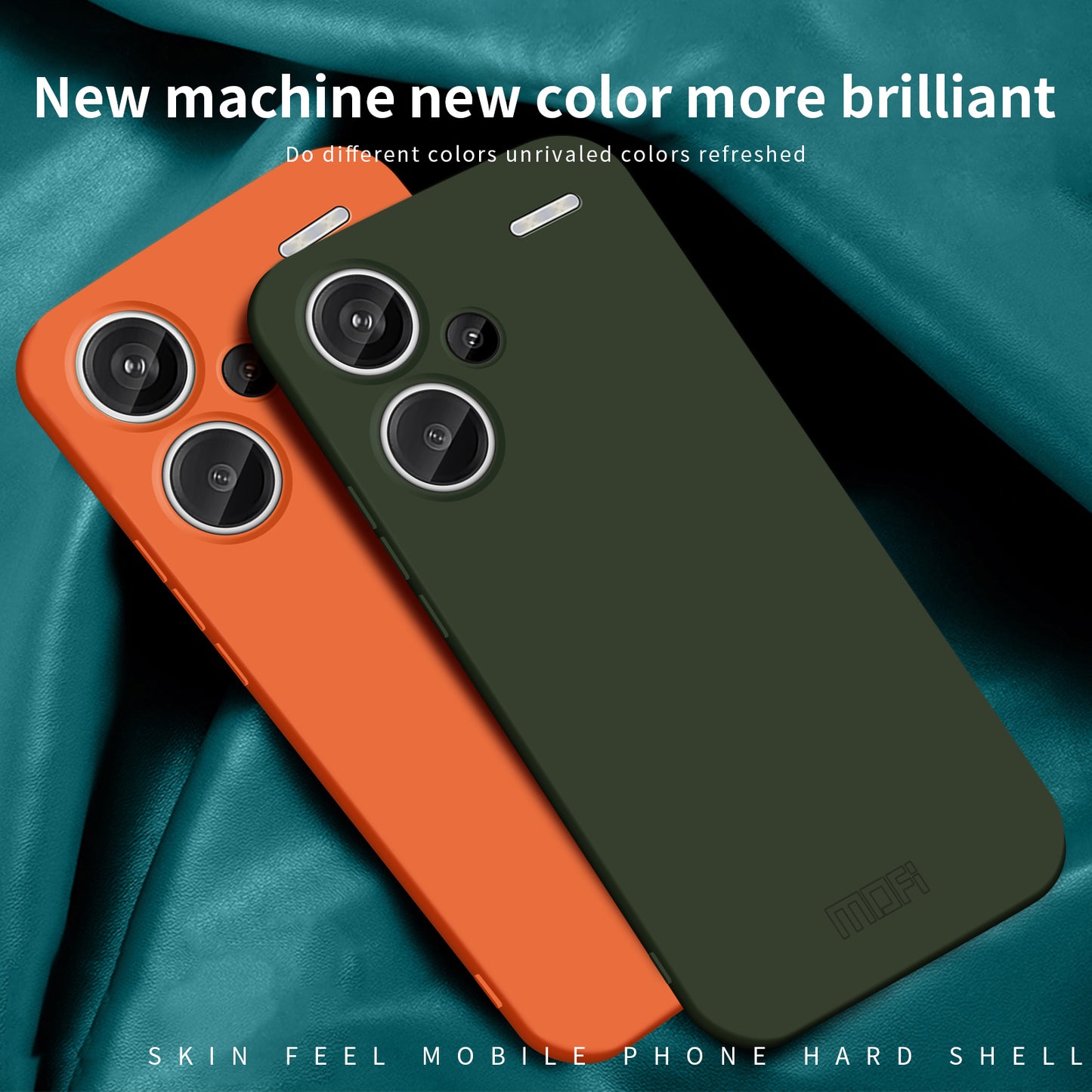 MOFI JK Qin Series For Xiaomi Redmi Note 13 Pro+ Case Matte TPU+Acrylic Phone Back Cover - Green