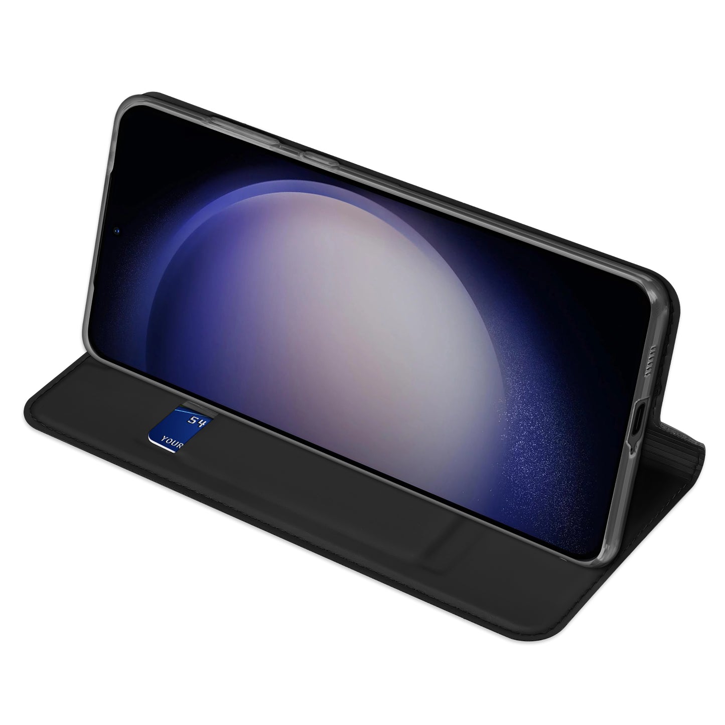 DUX DUCIS Skin Pro Series For Samsung Galaxy S24+ Case Card Holder Leather Cover - Black