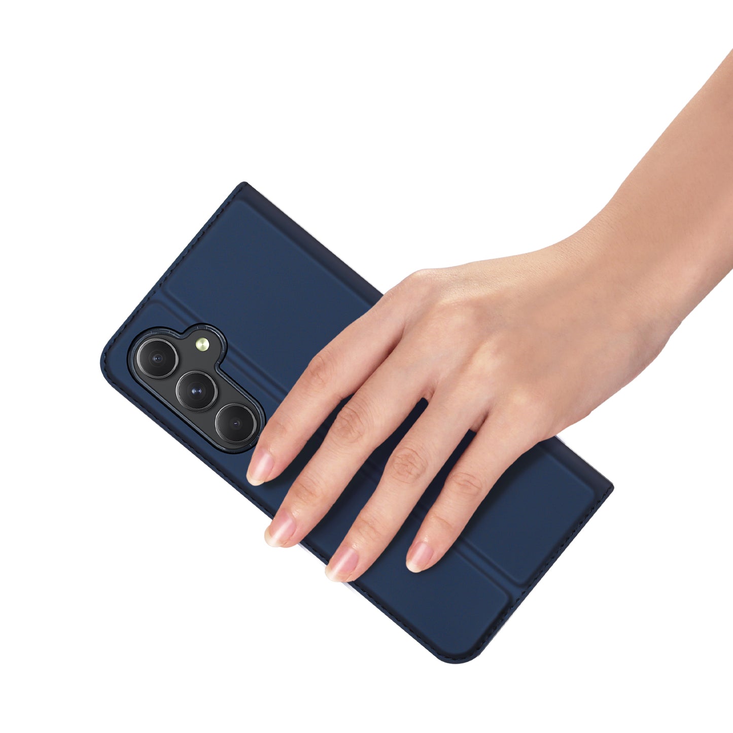 DUX DUCIS Skin Pro Series For Samsung Galaxy S24+ Case Card Holder Leather Cover - Blue