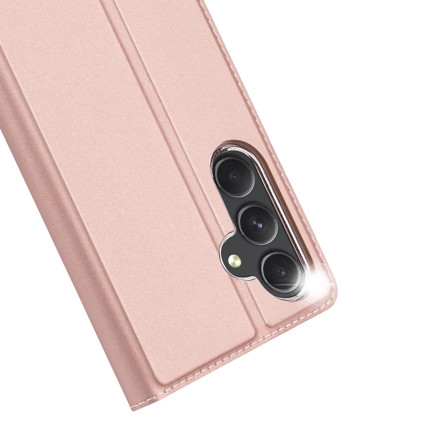 DUX DUCIS Skin Pro Series For Samsung Galaxy S24+ Case Card Holder Leather Cover - Pink