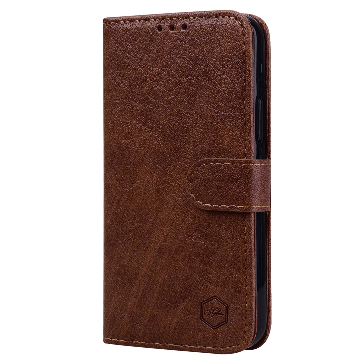 For Samsung Galaxy S24+ Case PU Leather Anti-drop Wallet Cover - Brown