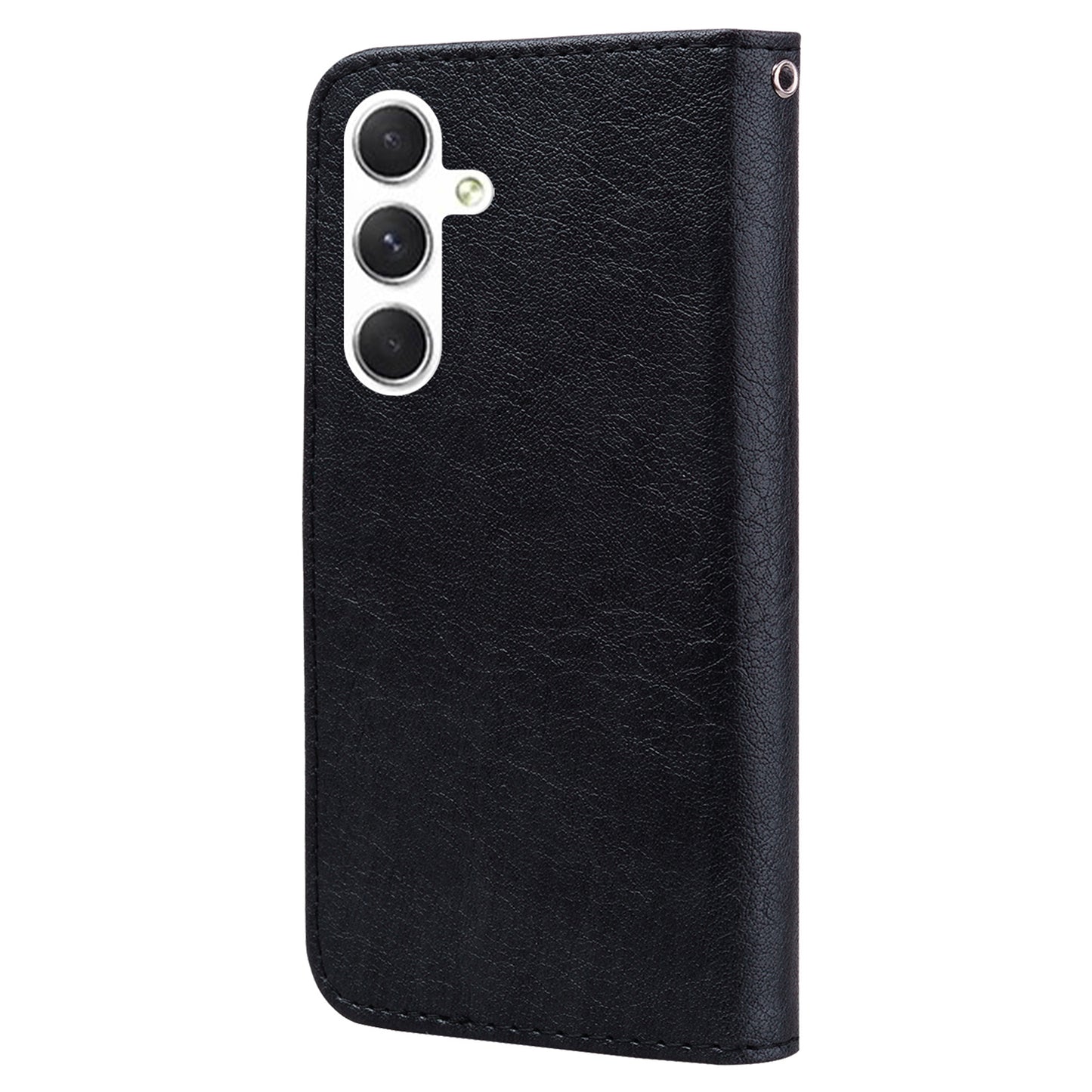 For Samsung Galaxy S24 Case Magnetic Clasp Leather Phone Cover - Black