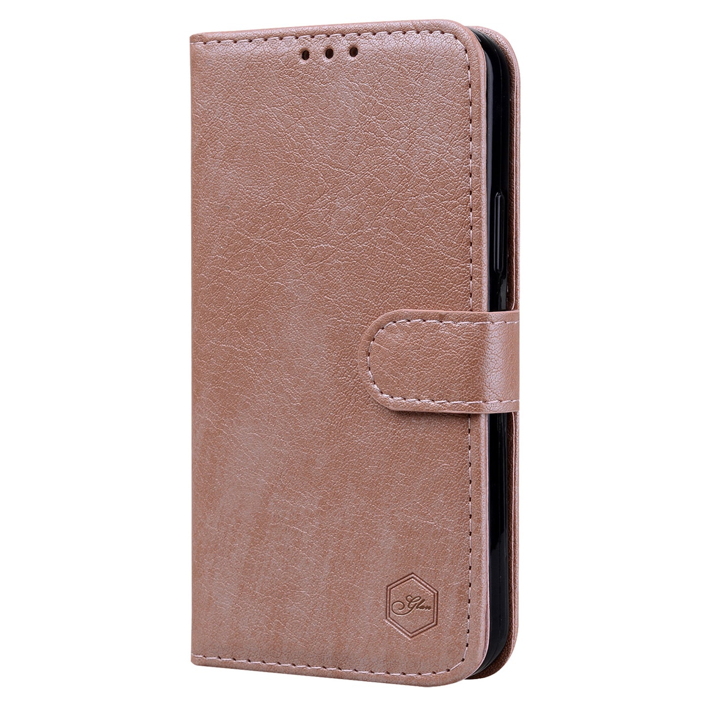 For Samsung Galaxy S24 Case Magnetic Clasp Leather Phone Cover - Champagne