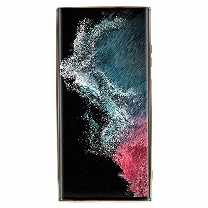 For Samsung Galaxy S24 Ultra Case TPU Glossy 6D Electroplating Phone Back Cover - Cyan