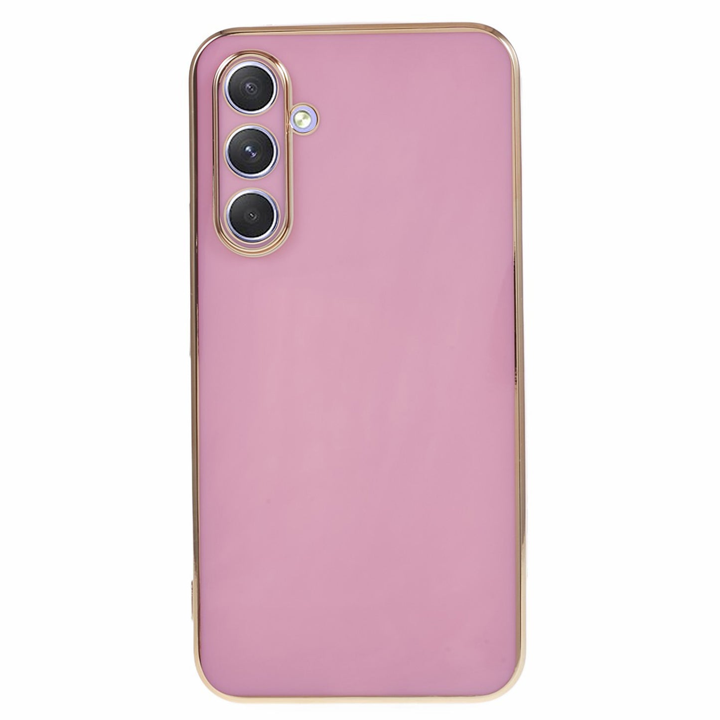 For Samsung Galaxy S24 Case Shockproof 6D Electroplating Glossy Protective Phone Cover - Purple