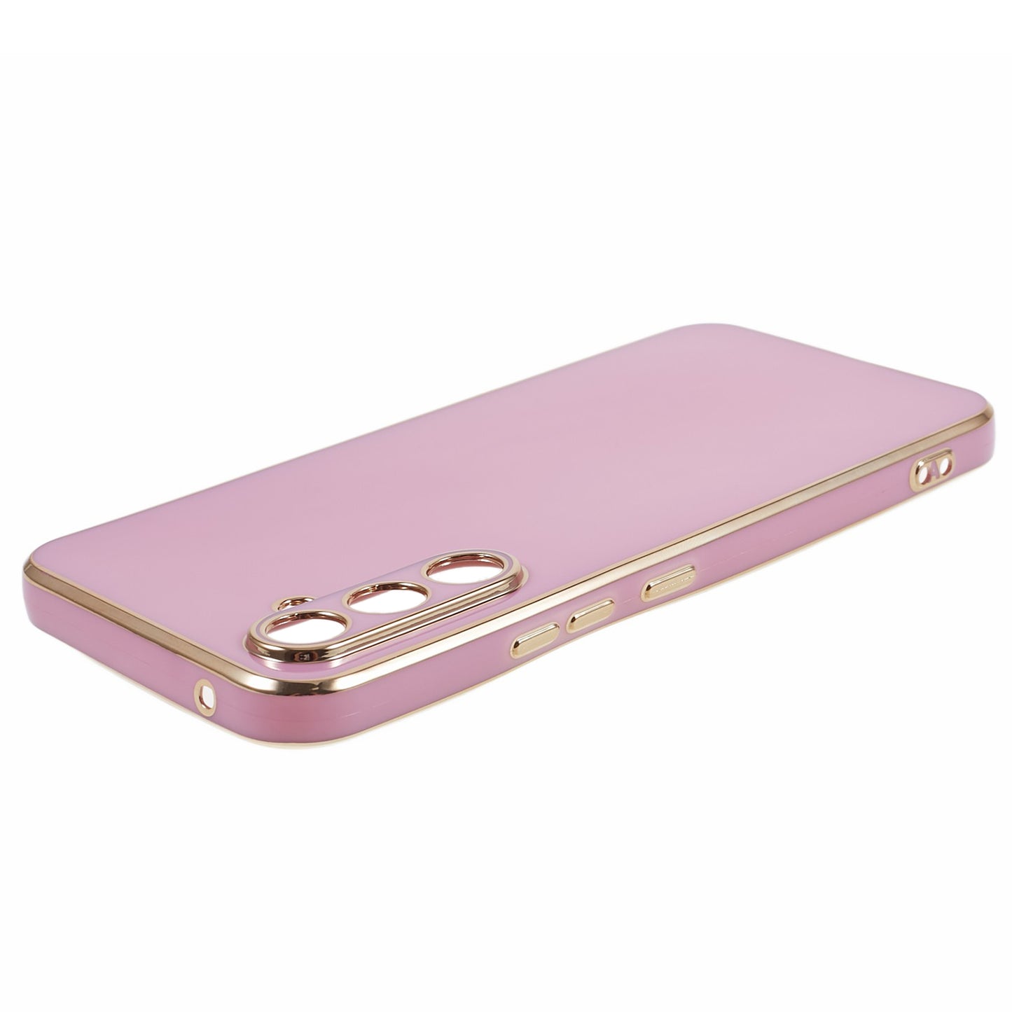 For Samsung Galaxy S24 Case Shockproof 6D Electroplating Glossy Protective Phone Cover - Purple