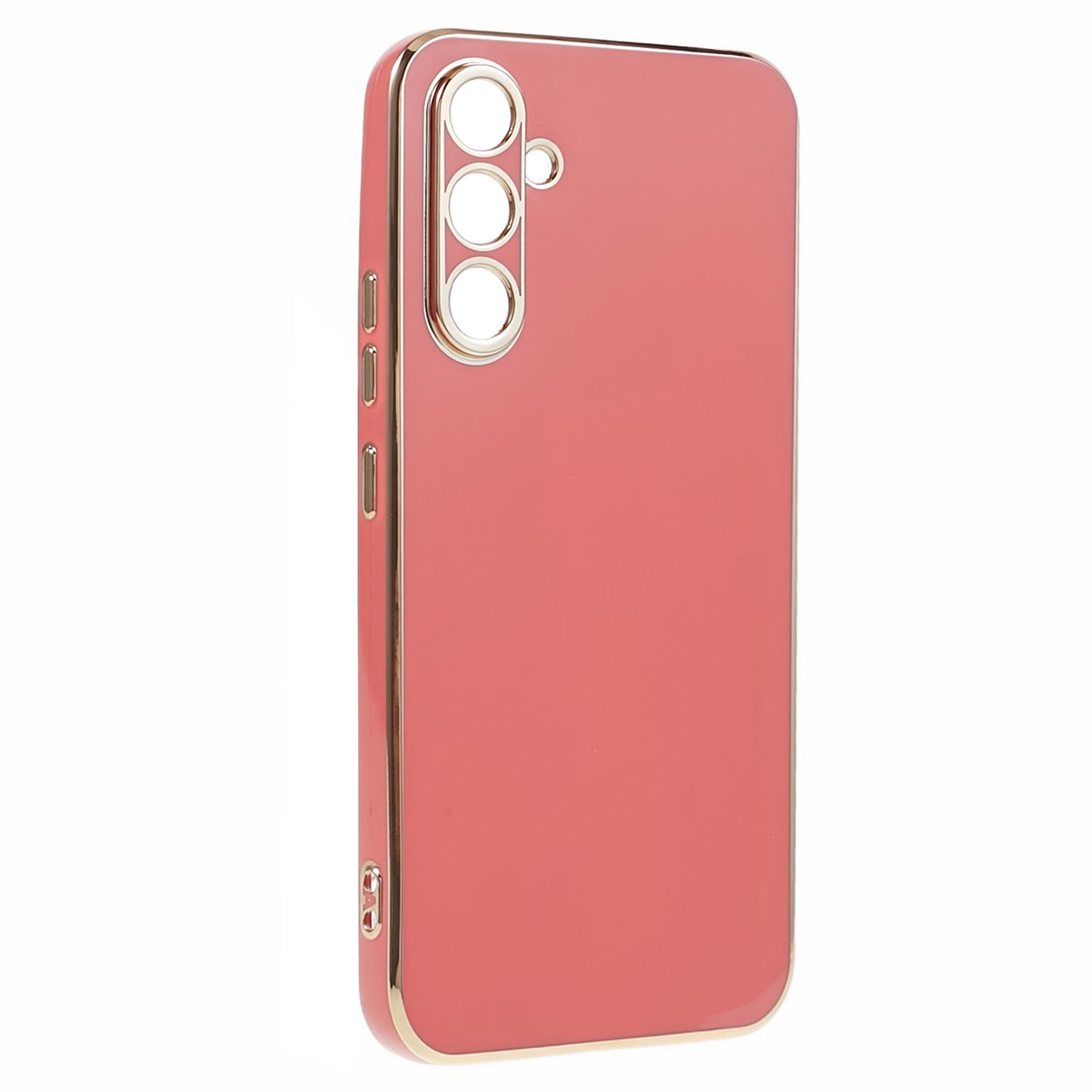 For Samsung Galaxy S24 Case Shockproof 6D Electroplating Glossy Protective Phone Cover - Red