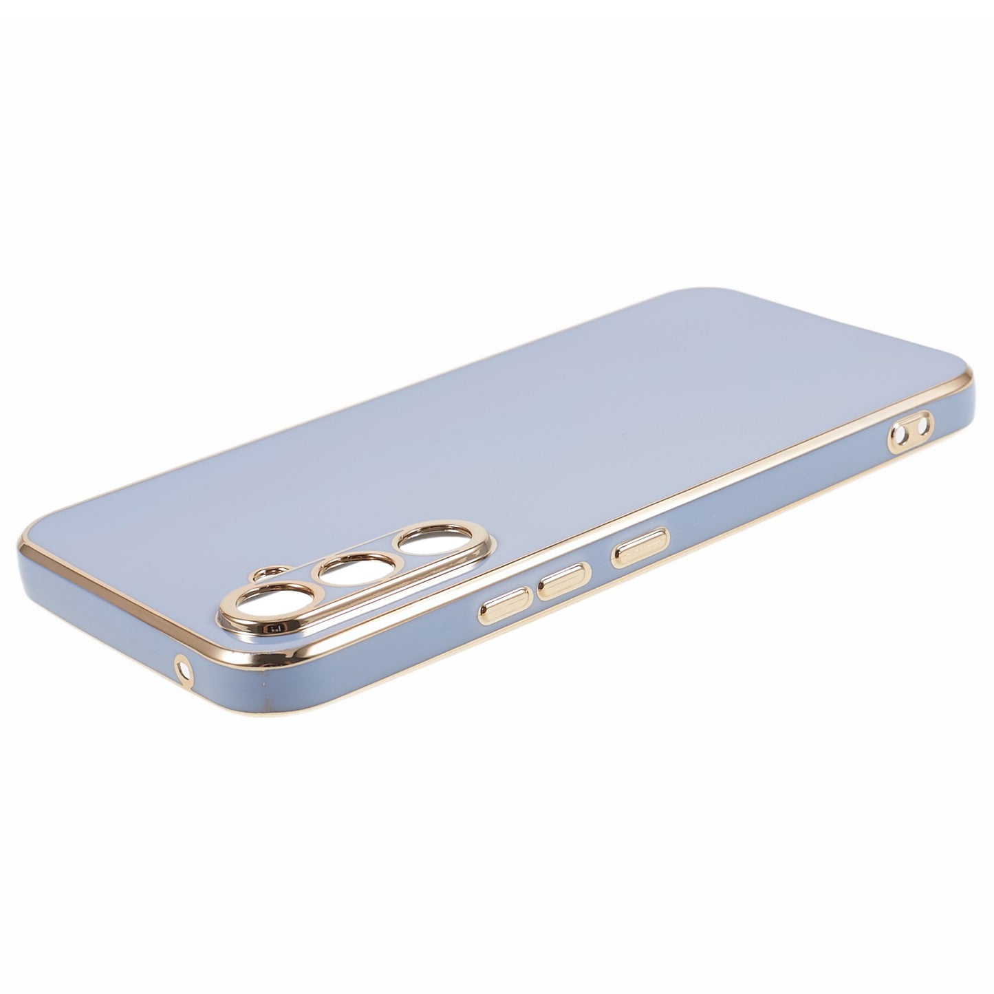 For Samsung Galaxy S24+ Case Electroplating Anti-scratch Soft TPU Phone Back Shell - Blue