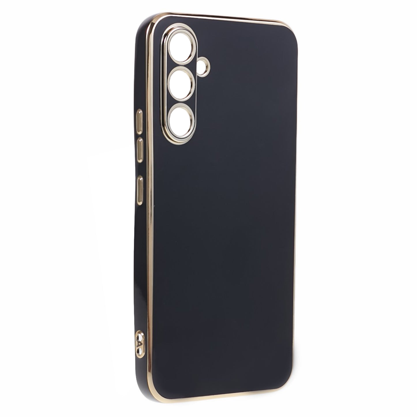For Samsung Galaxy S24+ Case Electroplating Anti-scratch Soft TPU Phone Back Shell - Black