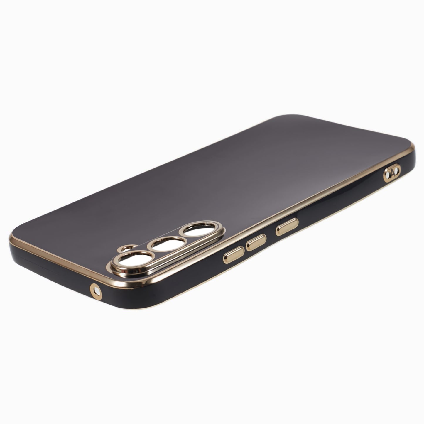 For Samsung Galaxy S24+ Case Electroplating Anti-scratch Soft TPU Phone Back Shell - Black