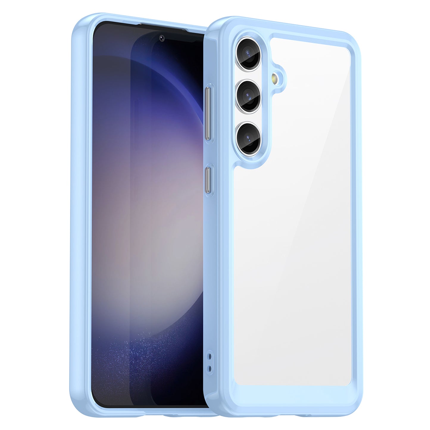 For Samsung Galaxy S24 Case TPU + Acrylic Anti-scratch Phone Back Shell - Blue