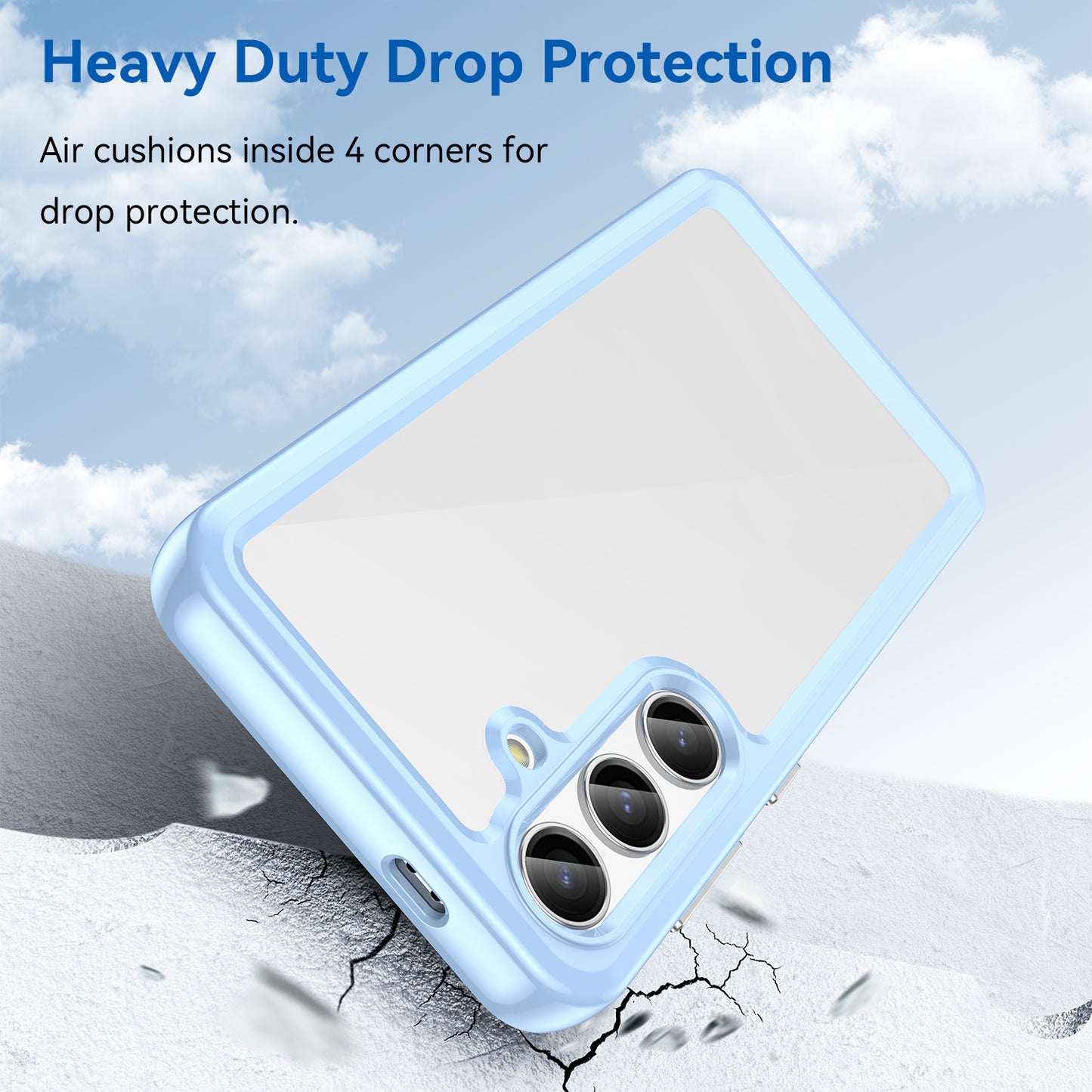For Samsung Galaxy S24 Case TPU + Acrylic Anti-scratch Phone Back Shell - Blue