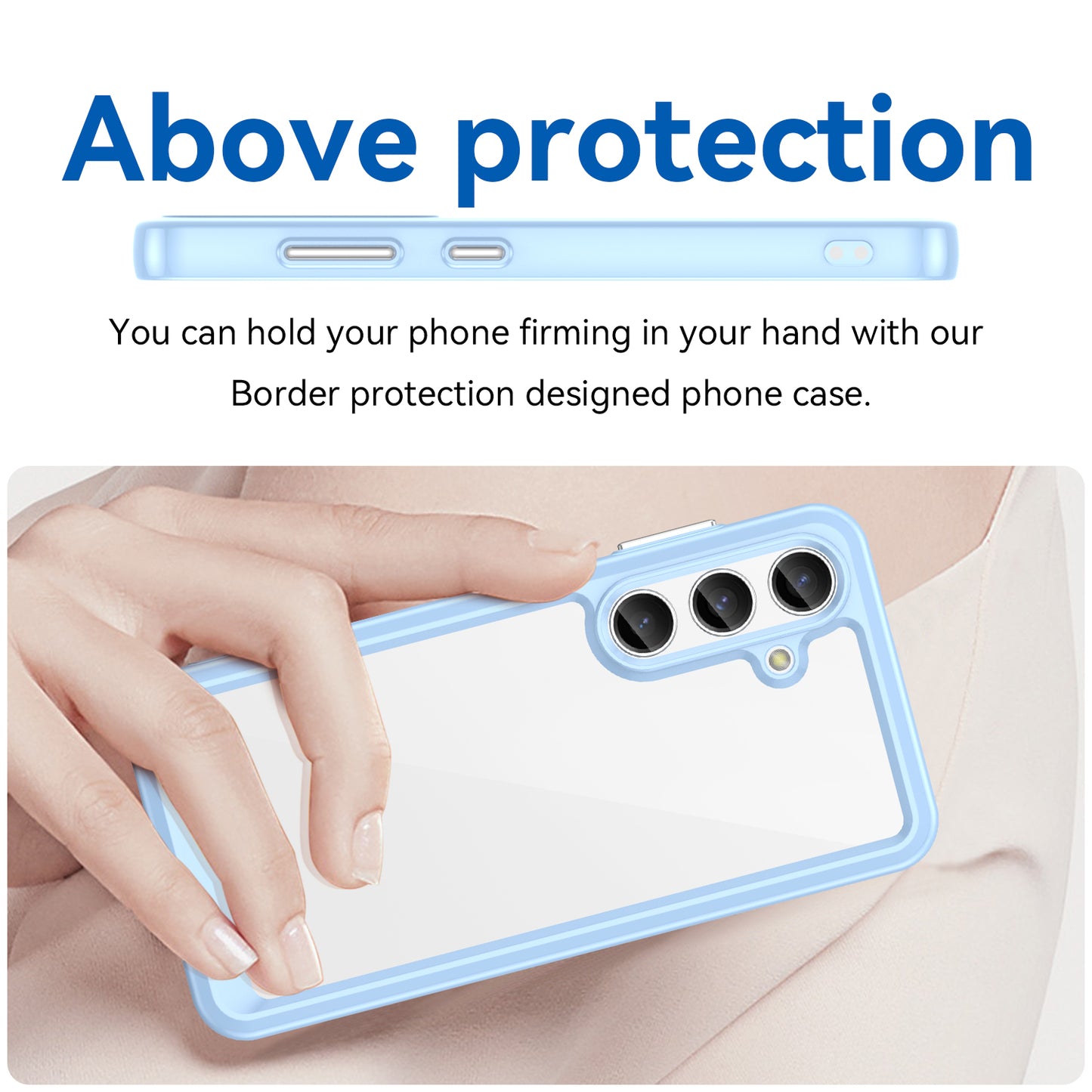 For Samsung Galaxy S24 Case TPU + Acrylic Anti-scratch Phone Back Shell - Blue