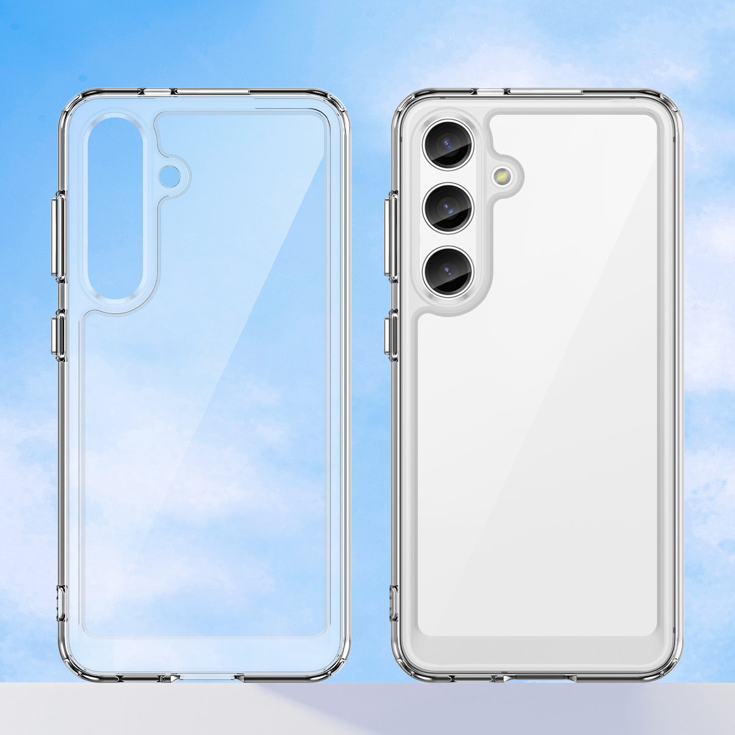 For Samsung Galaxy S24 Case TPU + Acrylic Anti-scratch Phone Back Shell - Transparent